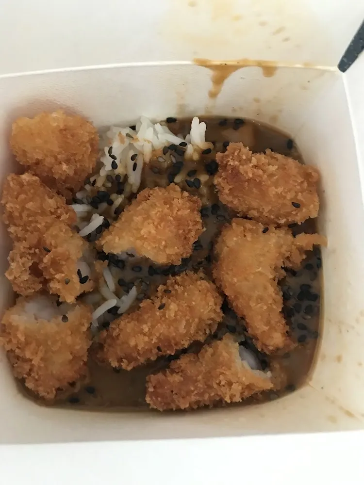 Riz Curry Crevettes Panées